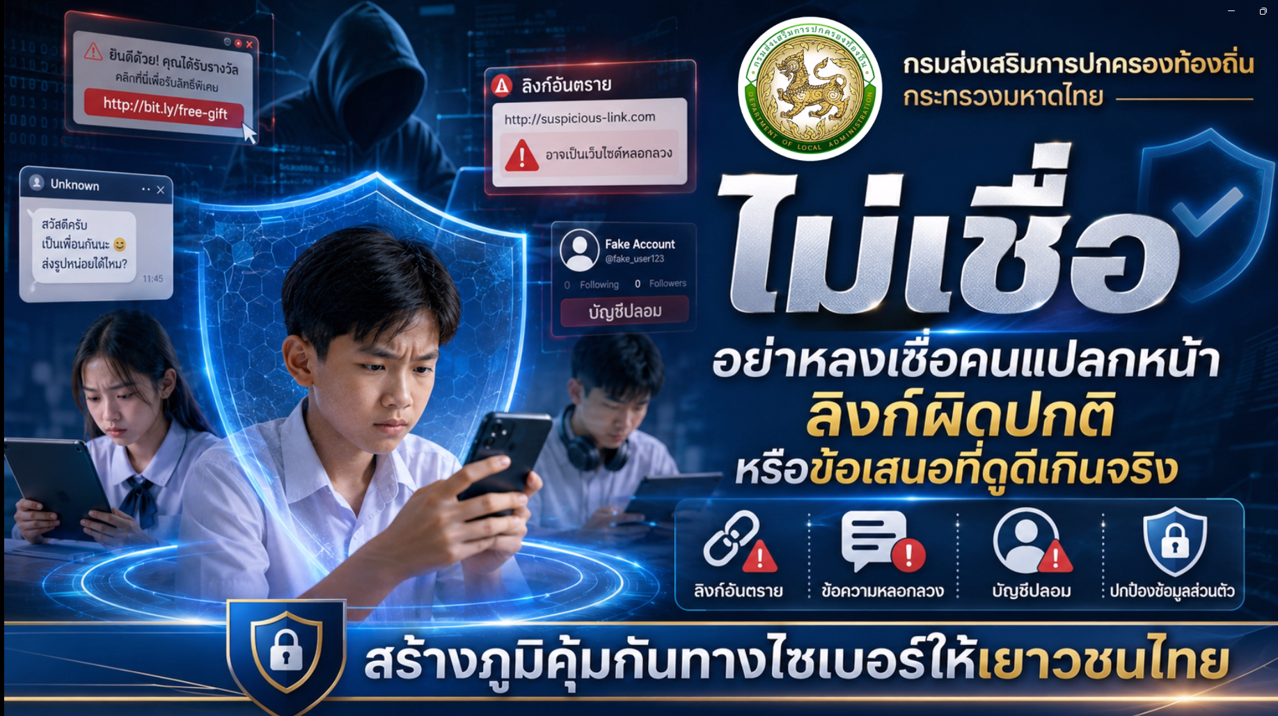 เกราะป้องกันภัยไซเบอร์สำหรับเยาวชนไทย 